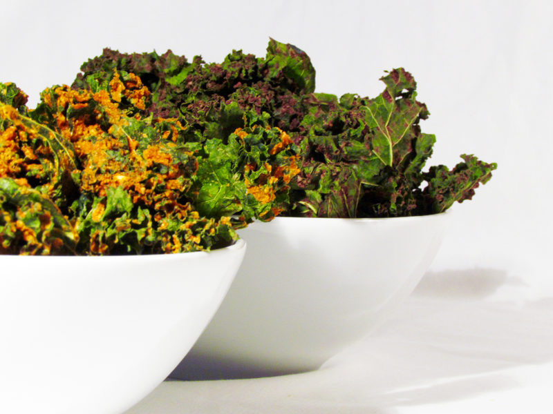 Chips de kale naturales